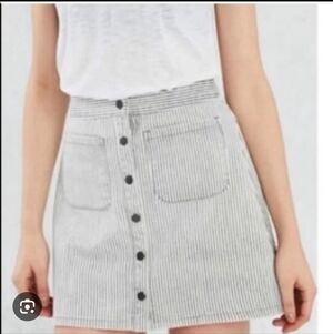 Urban Outfitters Kimchi Blue Striped But Down Mini Skirt